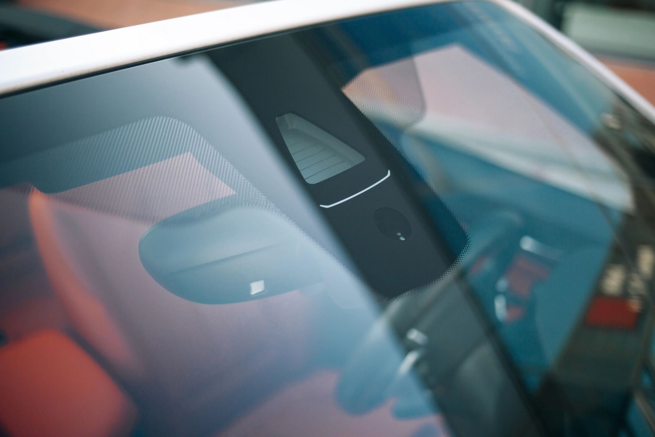 Windshield of a car